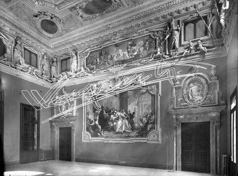 Palazzo Trissino Baston. lastra di vetro - negativo bianco e nero fto mm 180x240