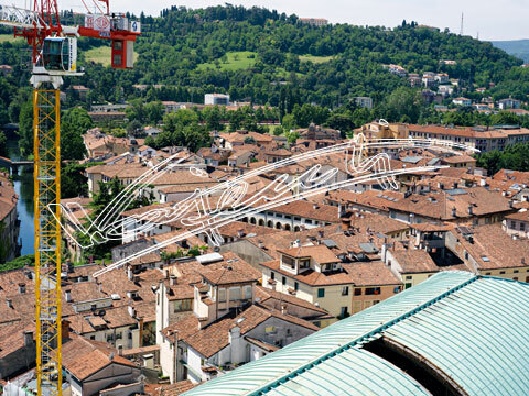 Vicenza : Panoramica dalla Torre Bissara. digitale colore 63 MB