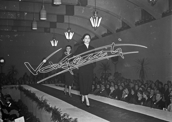Fiera Campionaria di Vicenza 1952: Moda. lastra di vetro - negativo bianco e nero fto mm 90x120