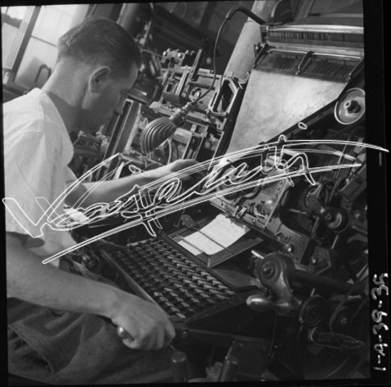 Il Giornale di Vicenza : Tipografia. pellicola - negativo bianco e nero fto mm 60x60