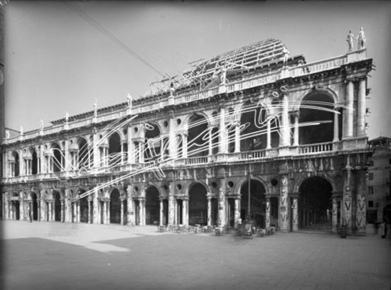 Basilica Palladiana : restauro 1947-1951. lastra di vetro - negativo bianco e nero fto mm 180x240