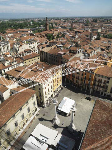 Vicenza : Panoramica dalla Torre Bissara. digitale colore 63 MB