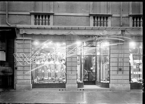 A.Vescovi Chincaglie Giocattoli "Canton de Galla". lastra di vetro - negativo bianco e nero fto mm 130x180