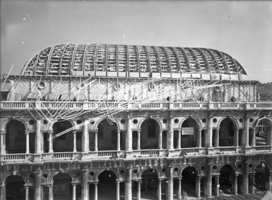 Basilica Palladiana : restauro 1947-1951. lastra di vetro - negativo bianco e nero fto mm 180x240