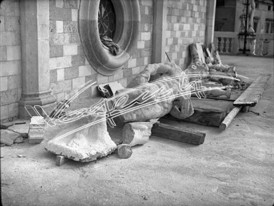 Basilica Palladiana : restauro 1947-1951. lastra di vetro - negativo bianco e nero fto mm 90x120