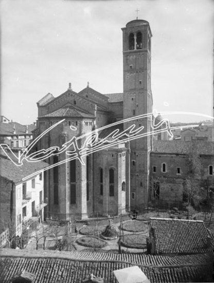 Chiesa di San Lorenzo. lastra di vetro - negativo bianco e nero fto mm 180x240