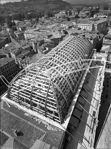 Basilica Palladiana : restauro 1947-1951. lastra di vetro - negativo bianco e nero fto mm 180x240