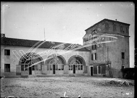 Casa del Sole. lastra di vetro - negativo bianco e nero fto mm 130x180