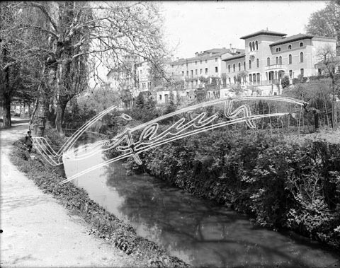Campo Marzo. lastra di vetro - negativo bianco e nero fto mm 210x27