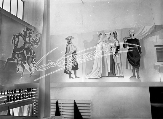 Fiera Campionaria di Vicenza 1950 : Padiglione della lana. lastra di vetro - negativo bianco e nero fto mm 180x240