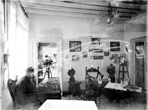 Vajenti - La storia. lastra di vetro - negativo bianco e nero fto mm 180x240