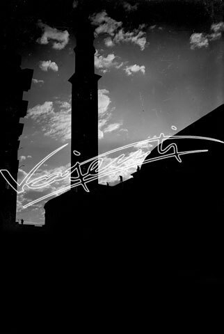 Piazza dei Signori. lastra di vetro - negativo bianco e nero fto mm 100x150