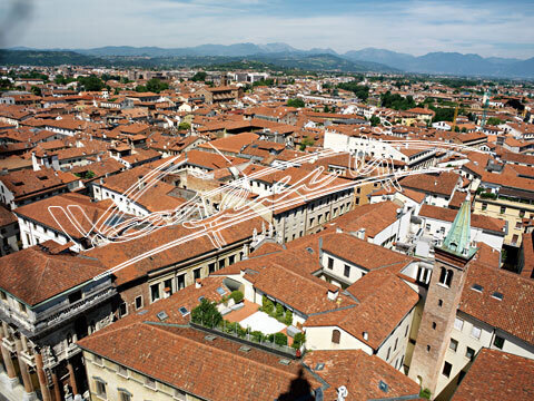 Vicenza : Panoramica dalla Torre Bissara. digitale colore 63 MB