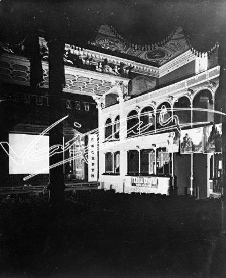 Teatro Verdi. lastra di vetro - negativo bianco e nero fto mm 180x240