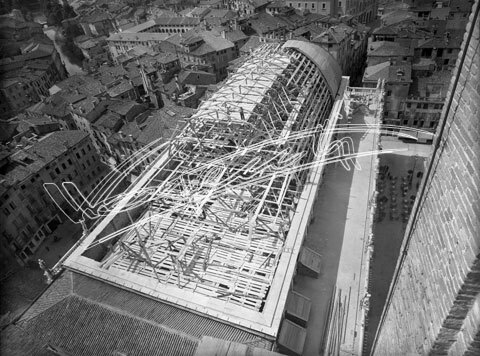 Basilica Palladiana : restauro 1947-1951. lastra di vetro - negativo bianco e nero fto mm 180x240