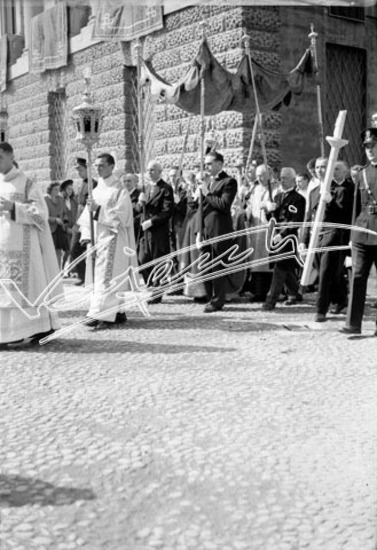 Processione del Corpus Domini. pellicola - negativo bianco e nero fto mm 60x90