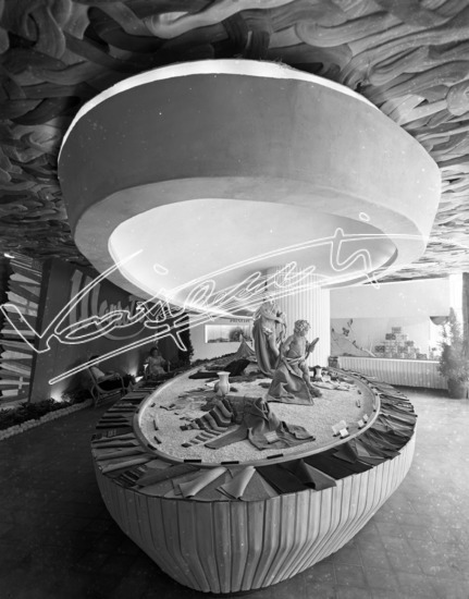 Fiera Campionaria di Vicenza 1948 : Stand Lanificio Marzotto. Lastra di vetro - negativo bianco e nero fto mm 240X300