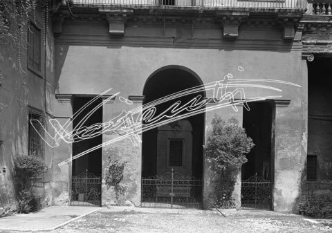 Palazzo Barbarano Porto. lastra di vetro - negativo bianco e nero fto mm 130x180