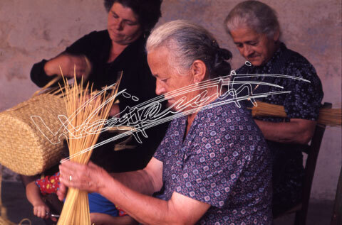 Lavorazione della Paglia : a Marostica. diapositiva 24x36 mm
