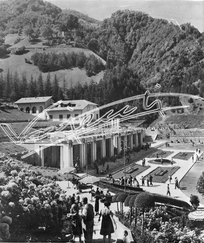 Demanio Acque di Recoaro. lastra di vetro - negativo bianco e nero fto mm 180x240