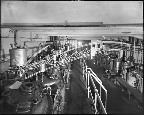 Demanio Acque di Recoaro. lastra di vetro - negativo bianco e nero fto mm 240X300