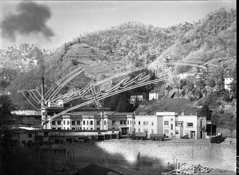 Demanio Acque di Recoaro. lastra di vetro - negativo bianco e nero fto mm 180x240