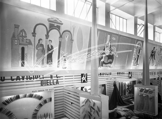 Fiera Campionaria di Vicenza 1950 : Padiglione della lana. lastra di vetro - negativo bianco e nero fto mm 180x240