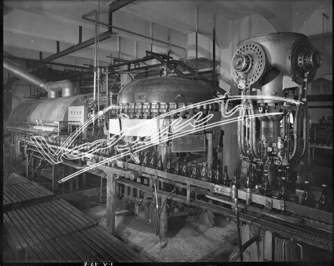 Demanio Acque di Recoaro. lastra di vetro - negativo bianco e nero fto mm 240X300