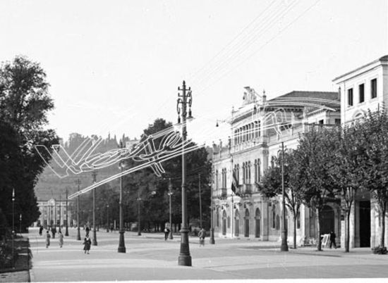 Teatro Verdi. lastra di vetro - negativo bianco e nero fto mm 100x150