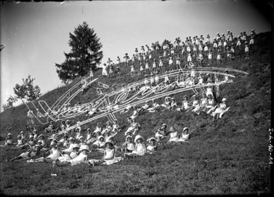 Casa del Sole. lastra di vetro - negativo bianco e nero fto mm 130x180