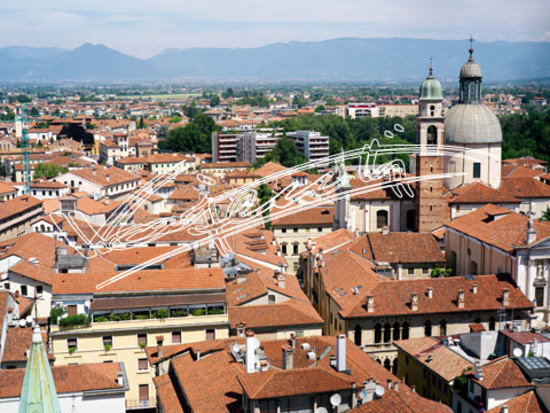 Vicenza : Panoramica dalla Torre Bissara. digitale colore 63 MB