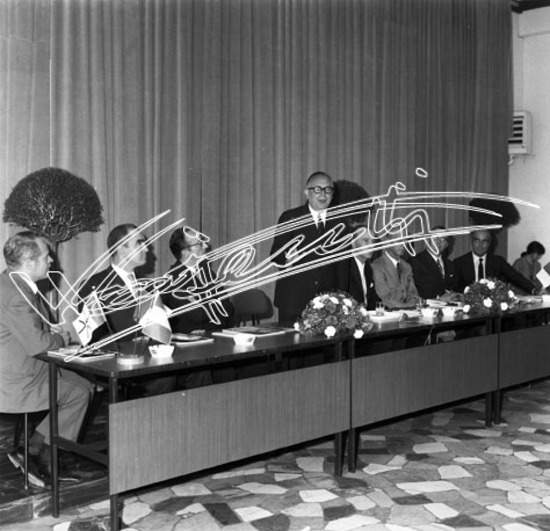 Fiera di Vicenza 1969 : Mostra dell`Oreficeria: Inaugurazione. Pellicola - negativo bianco e nero fto mm 60x60