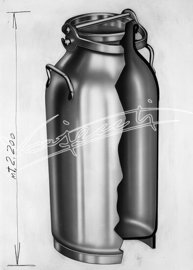 Smalteria Metallurgica Veneta. Lastra in vetro - negativo bianco e nero fto mm 130x180