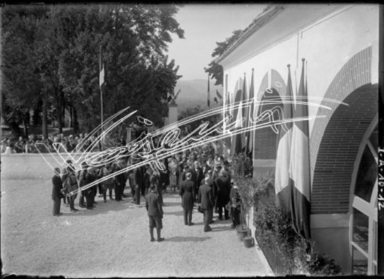 Casa del Sole. lastra di vetro - negativo bianco e nero fto mm 130x180