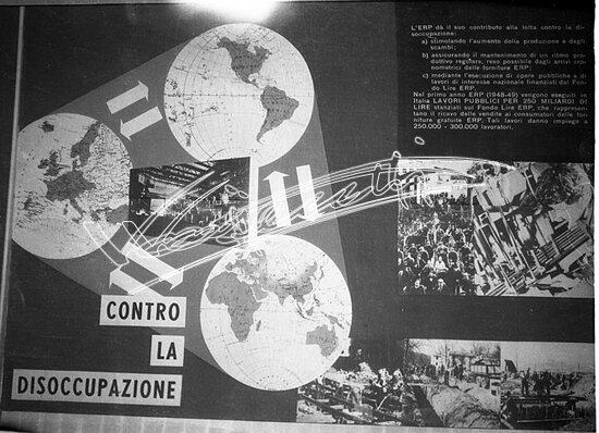 Mostra ERP in Basilica : Piano Marshall. pellicola - negativo bianco e nero fto mm 60X90