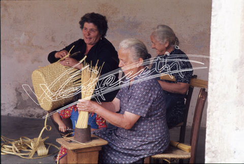 Lavorazione della Paglia : a Marostica. diapositiva 24x36 mm