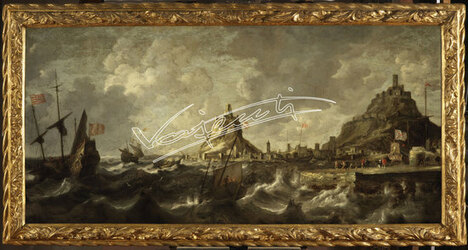 Marina in Burrasca Ignoto Veneto del XVIII Secolo Museo di Castelvecchio Verona Marina in Burrasca Ignoto Veneto del XVIII Secolo Museo di Castelvecchio Verona