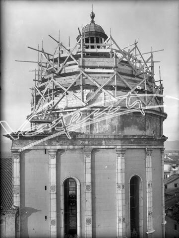 Cattedrale di Vicenza : Restauro 1945-1950. lastra di vetro - negativo bianco e nero fto mm 180x240