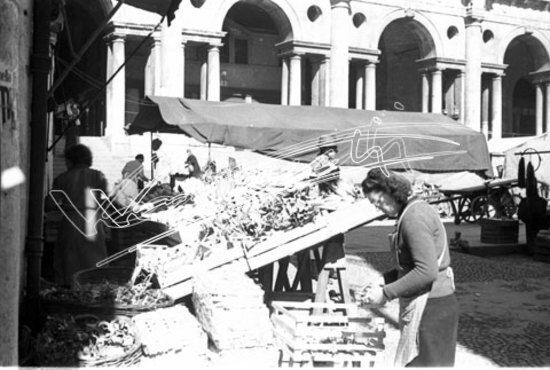 Piazza delle Erbe. pellicola - negativo bianco e nero fto mm 24X36