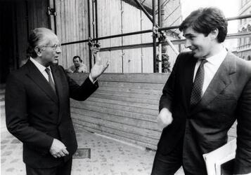 EMILIO COLOMBO PIERFERDINANDO CASINI POLITICO DEMOCRAZIA CRISTIANA 1989 giovane EMILIO COLOMBO PIERFERDINANDO CASINI POLITICO DEMOCRAZIA CRISTIANA 1989 giovane