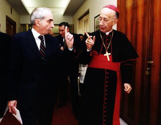 GIULIANO AMATO POLITICO CON S.E. CARDINALE CAMILLO RUINI