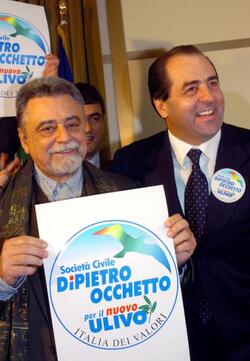 achille occhetto POLITICO LISTA SOCIETA CIVILE antonio di pietro POLITICO LISTA SOCIETA CIVILE