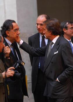 SERGIO MARCHIONNE LUCA CORDERO DI MONTEZEMOLO ENRICO LETTA