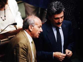 FAUSTO BERTINOTTI POLITICO 
MASSIMO D ALEMA POLITICO DS