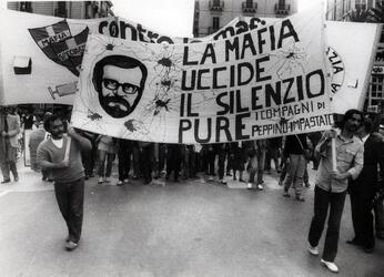 MAFIA DIMOSTRAZIONE GIUSEPPE IMPASTATO 1982