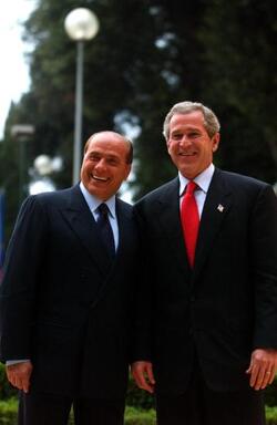 GEORGE BUSH SILVIO BERLUSCONI