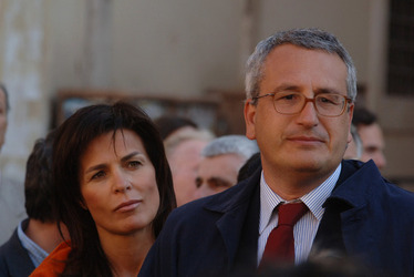BOBO CRAXI CON LA MOGLIE SCINTILLA CICCONI