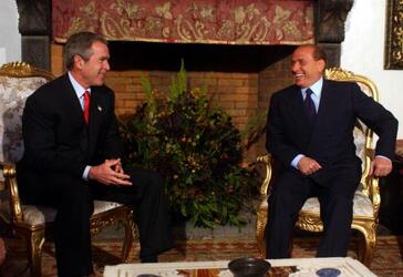 GEORGE BUSH SILVIO BERLUSCONI