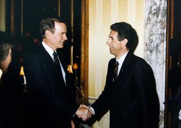 MARIO MONTI con George Bush nel 1991