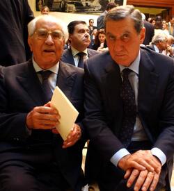 EMILIO COLOMBO SENATORE A VITA CON NICOLA MANCINO POLITICO EMILIO COLOMBO SENATORE A VITA CON NICOLA MANCINO POLITICO